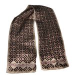 Ann Taylor Vintage Silk Scarf Geometric Brown Beige Pink New Photo 0