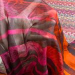 Apt. 9 SHEER ORANGE AND PINK SWIM COVER UP SARONG Photo 3