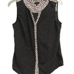 Talbots  Polka Dot Blouse Size Small Sleeveless Top Business Casual Dressy Photo 0
