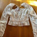 Free People  Chloe Milkmaid Top in White, Size S, NWT Photo 0