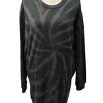 Zella NWT  Black Gray Animal Tiger Print Oversized Sweatshirt Tunic Dress Small Photo 0