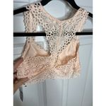Aerie NEW Medium Peach Pink Lace Racerback Bralette Bra Photo 1