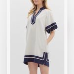 NEW Cotton Color Block Pullover V Photo 5