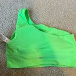 Lululemon Neon Green One Shoulder Sports Bra Photo 1