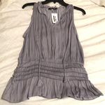 fab'rik NWT Gray Smock Waist Top Photo 0