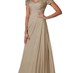 Mother of the Bride Dress 8 Tan Photo 0