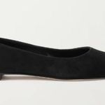 Manolo Blahnik Gelista Suede Ballet Flats in Black Photo 5