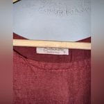 bellambra linen‎ dress Marroon Brown Short Sleeve Crochet Hem Detail Small Red Photo 2