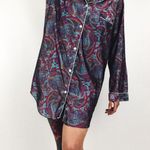 Vintage Paisley Motif Nightshirt | Size M Blue Size M Photo 2