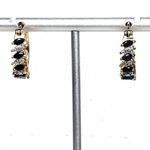 Ross Simons Diamond Sapphire Vermeil Yellow Gold Sterling Silver Hoop Earrings Photo 2