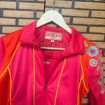 Johnny Was  Orange And Pink Embroidered Jacket Size Medium Photo 2