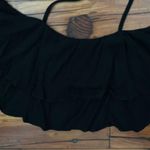 Sis Sis Black Crop Top with Ruffle Bottom Photo 3