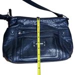 Stone & Co Black Black Distressed Leather Shoulder Bag Photo 9