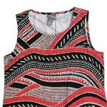 Chico's  0 Maxi Dress Sleeveless‎ Casual Summer Red Black Pattern Size 4 Photo 3
