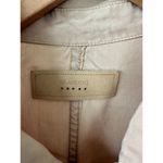 BLANK NYC Women's Beige Lightweight Utility Moto Cargo Crop Zip Up Snap Jacket M Photo 4