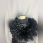 Michael Kors Women's Black Puffer Vest with Faux Fur Trim Medium NWOT Photo 4