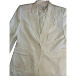 Valerie Stevens NWT Evening Women's White One Button Embroidered Jacket Size 8P Photo 3