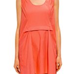 MARNI Sleeveless Pleated Shift Dress in Coral Poplin Size 42 IT (US 6) Orange Photo 0