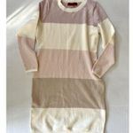 Love Scarlett Sweater Dress Striped Bodycon Pink Cream Valentine’s Day Spring Lg Photo 0