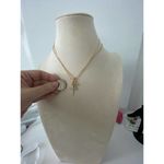 Boutique Delicate gold tone Rhinestone cross necklace set Photo 2