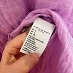 American Eagle  Women’s Small Purple LagenLook Flowy Button Down Blouse Top Photo 3