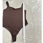 Babaton Aritzia Tank Bodysuit Women's Large Brown Ruched Contour Sweetheart Photo 8