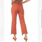 Free People  Maggie Mid-Rise Straight-Leg Jeans Rare Sienna Orange- Size 26 Photo 1