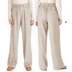 Madewell  Pants Womens 2 Beige Lanie Wide Leg‎ Pull On Pleat Trousers Photo 1