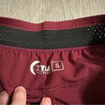 Zyia Burgundy Red High Rise Mid length Activewear Shorts Size S Photo 3