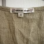 Vintage Spencer Alexis Tank Maxi Silk Blend Mermaid Flair Dress Flax Tan Size 16 Photo 4