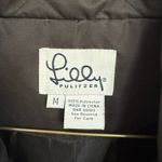 Lilly Pulitzer Black Quilted Jacket Button Front sz M Outdoors Grandmacore Photo 2
