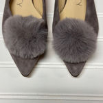Sole Society Suede Pom Pom Pumps Mirem Porcini Low-Heel Pumps Size 5 Photo 1