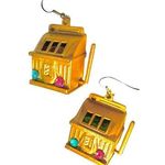 Money Game Camp Novelty Earrings Gold Photo 0