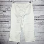 LOGO By Lori Goldstein NWOT Size 20WT White - Tan Stitching Wide Leg Crop Jeans Photo 2