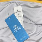 Cupshe standard swimsuit bottoms navy blue and yellow color block Large Photo 6