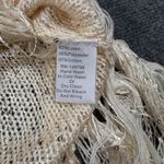 Pretty Angel Womens Crochet Linen Blend Cream Fringed Tank Top Tassels NWT Photo 6