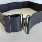 Vince  Women's Wide Black Buckle Leather Belt Photo 1