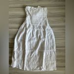 Dissh Catania Linen Strapless Dress White Size 10 NWT Photo 3