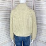 Moon & Madison Waffle Knit Cowl Neck Crop Sweater Cream Beige Small Long Sleeve Photo 3