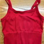 TJ Maxx Red Ribbed Crop Top Photo 1