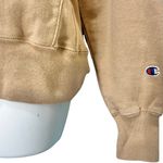 Champion Vintage Reverse Weave Tan Beige Khaki Hoodie Sweatshirt size S Photo 2