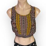 Angie Floral Multicolored Large Sleeveless Crop Top Photo 0