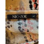 Nic+Zoe Sweater Women Large Ivory Linen Blend Knit Geometric Femme Sleeve Artsy Photo 5
