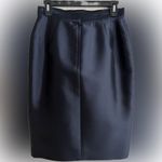 Liancarlo Couture 100% Silk Beaded Jacket and Skirt Set Deep Navy Blue, Size 10 Blue Photo 1