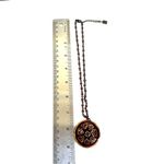 NW Signed Star Enamel abalone Pendant Necklace Maroon Rhinestones Purple Photo 5