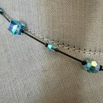 Debby Reid Aqua Crystal Lariat Necklace Blue Photo 3
