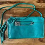 Sissi Rossi Italian Teal Leather Crossbody Bag/Purse Photo 0