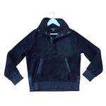 Athleta black recover cozy Sherpa snap front pullover fleece sweater xs Photo 9