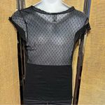 Old Navy  Black Sheer Lace V-Neck Top Photo 5