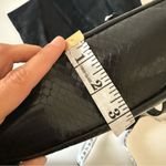 Vintage SHARIF Reptile Embossed Cross Body Shoulder Bag Black Photo 10